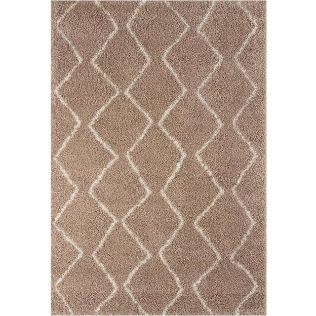 Moroccan Shaggy Beige Living Room Rugs and Runners 820 - 200cm x 290cm