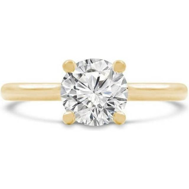 Majesty Diamonds MD240041-9 2.05 CT Round Diamond 4-Prong Solitaire Engagement Ring in 18K Yellow Gold - Size 9