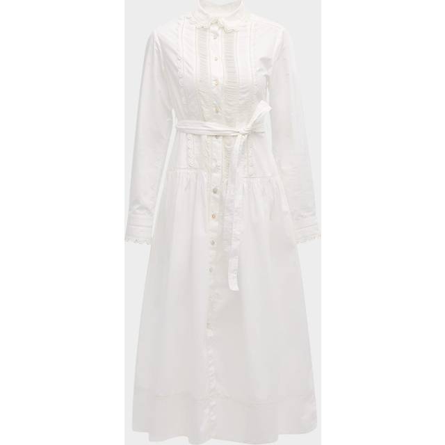 Ariane Embroidered Long-Sleeve Shirtdress - COWRIE - 2
