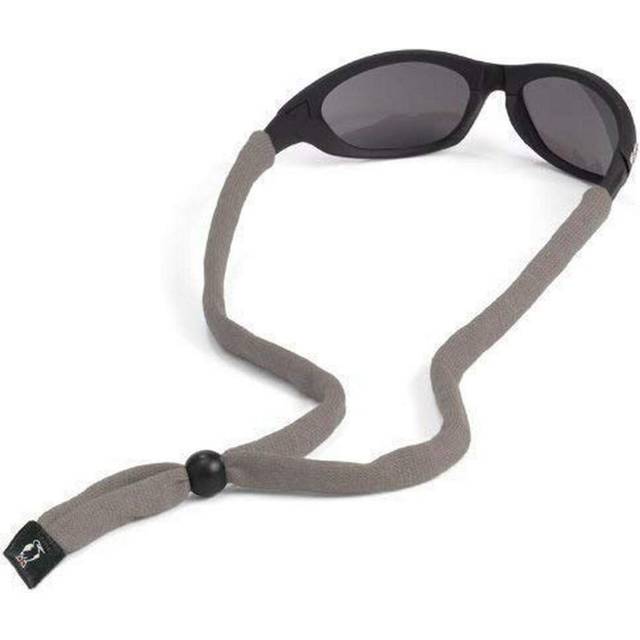 Chums Original Cotton Retainer - Unisex Eyewear Keeper for Sunglasses & Glasses - Adjustable Fit  Washable & Made in USA (Standard-End  Gray