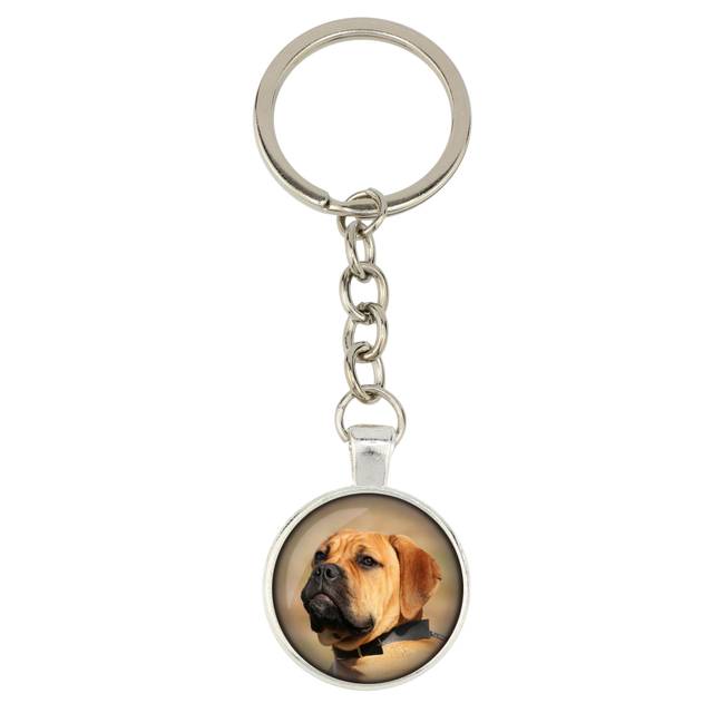 Bullmastiff - keychain with your photo, key decoration, bag pendant from Art-Dog brand silver