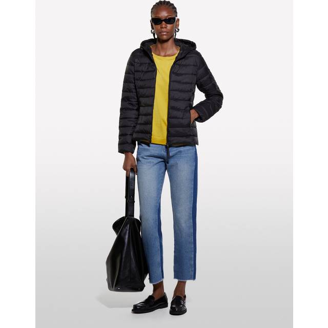 SISLEY Padded Hooded Jacket, Black