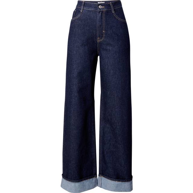 Only Jeans - ONLHOPE HW WIDE FOLD UP RINSE DNM CRO - W26L32 to W31L32 - for Women - blue