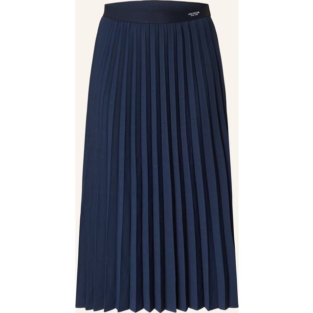 Tommy Hilfiger - Kjol Fluid Pleated Pull ON Midi Skirt - Blå