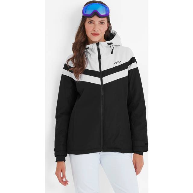 TOG24 Panorama Womens Ski Jacket Black/Optic White - Size 14 UK - Black/White