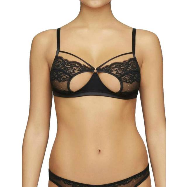 Coco De Mer Womens Black Seraphine Silk-satin and Lace Soft-cup Bra Xs - BLACK
