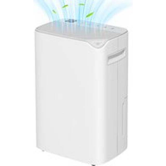 HOMCOM 20L/Day Small Dehumidifier for Home Damp Laundry - with 24H Timer | TJ Hughes
