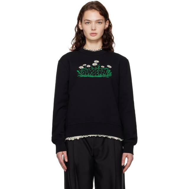 Burberry Black Daisy Logo Sweatshirt - BLACK - L