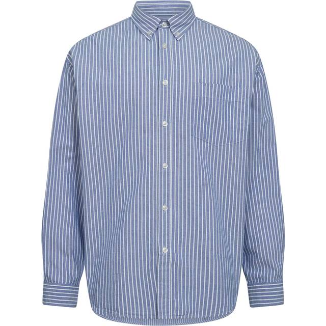 HUGO Cotton Regular Fit Stripe Shirt, Open Blue