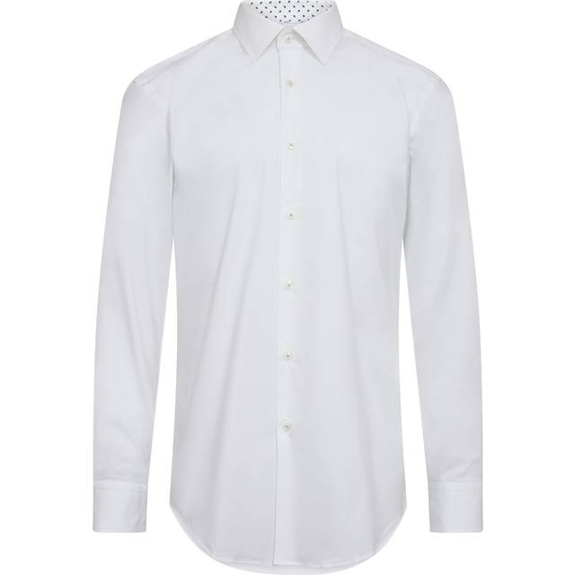 BOSS Slim Fit Cotton Blend Shirt, White