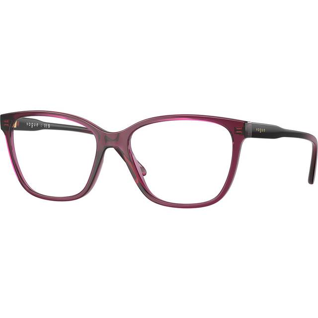 Vogue Eyewear VO5518 2989 Women's Eyeglasses Red Size 53 (Frame Only) - Blue Light Block Available - Transparent Dark Cherry Red (53)