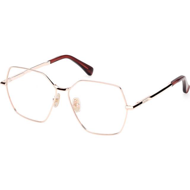 Max Mara MM5154 033 Women's Eyeglasses Size 56 (Frame Only) - Blue Light Block Available - Shiny Rose Gold (56)