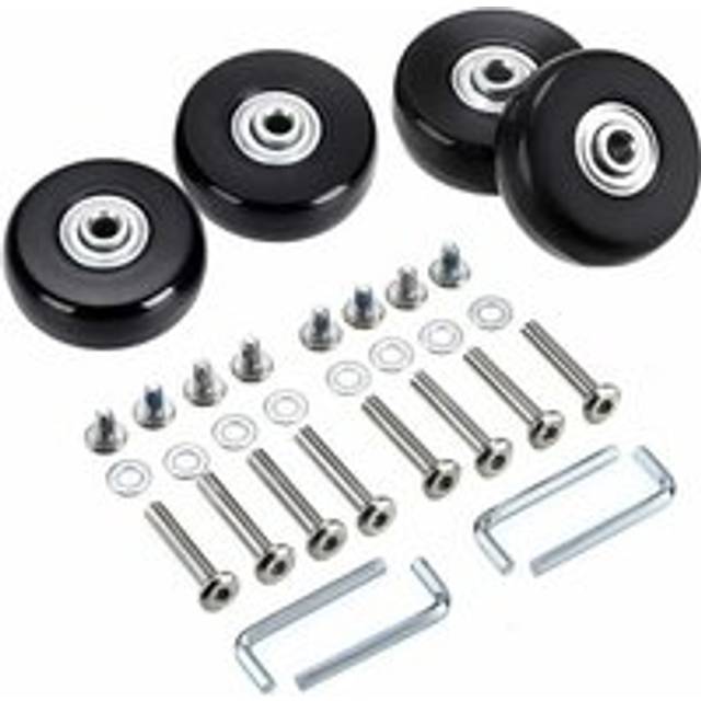 Replacement swivel castors for suitcases made of rubber, 45 x 18 mm, 4 pieces - Gabrielle