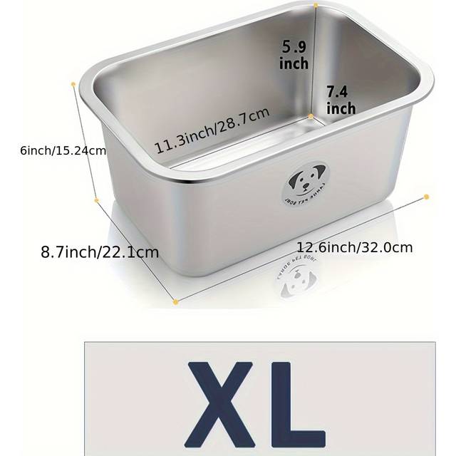 TEMU Stainless Bowls For Large Dogs, High Capacity Metal Dog Food Bowls, And Water Bowls For Large, , And Huge Dog