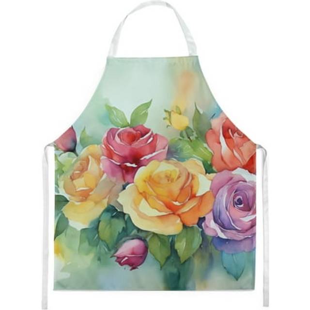 Carolines Treasures DAC1609APRON 30 x 27 in. Roses in Watercolor Apron