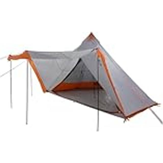 vidaXL Family Tent Tipi 8-Person Grey and Orange Waterproof