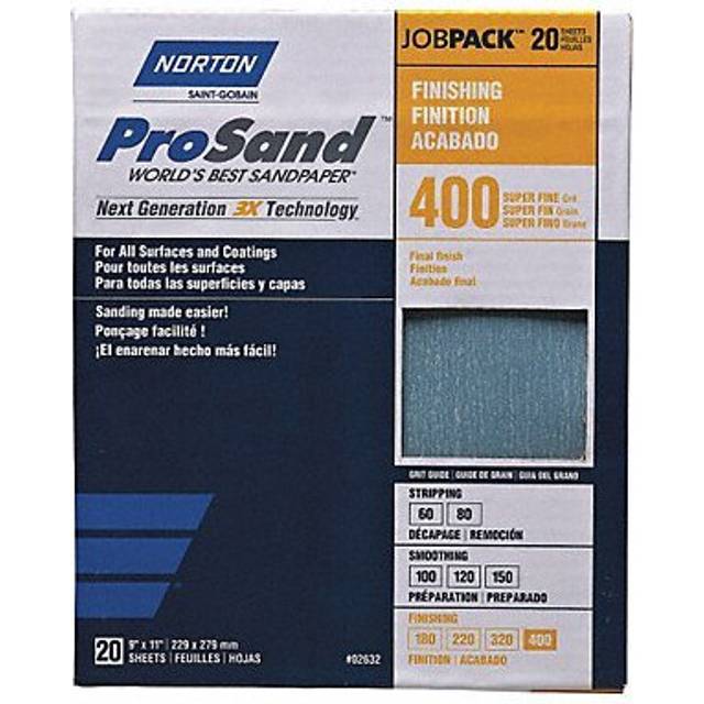 Sandpaper Sheet  Super Fine  400 Grit  PK20