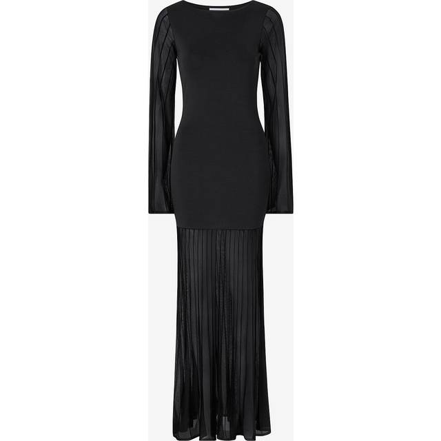 By Malina - Maxiklänning Haisley Sheer Knitted Maxi Dress - Svart