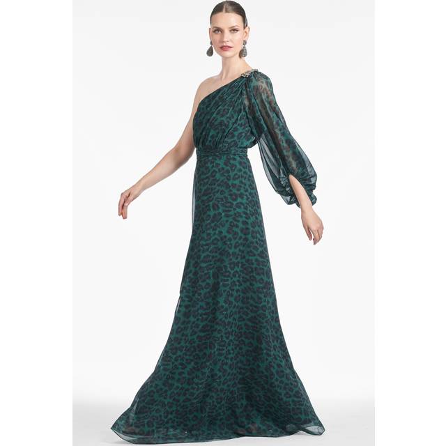 Makayla Gown - Emerald Big Cat - Final Sale