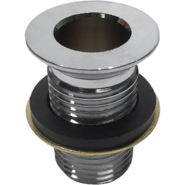 "Krowne 23-110 Krowne 1/2"""""""" NPS Nickel Plated Brass Drain  1-1/8"""""""" Flange  2"""""""" Length  1/2"""""""" NPS Male (locknut & Washer Included)"
