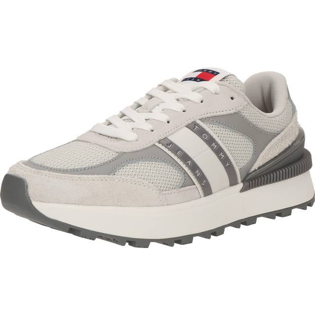 Tommy Hilfiger Women's Rubber Sole Leather Lined Shoes Women - Grey Sneakers - Size: 6