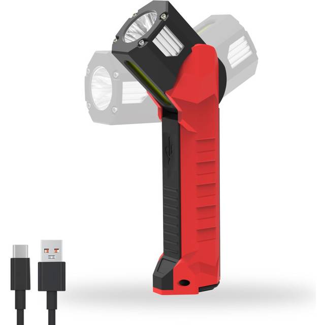 Chronus 1000 Lumen Rechargeable LED Flashlight,Work Light,180 Degree Rotating Flashlight with Magnetic Base,Waterproof LED Flashlight,6 Modes,