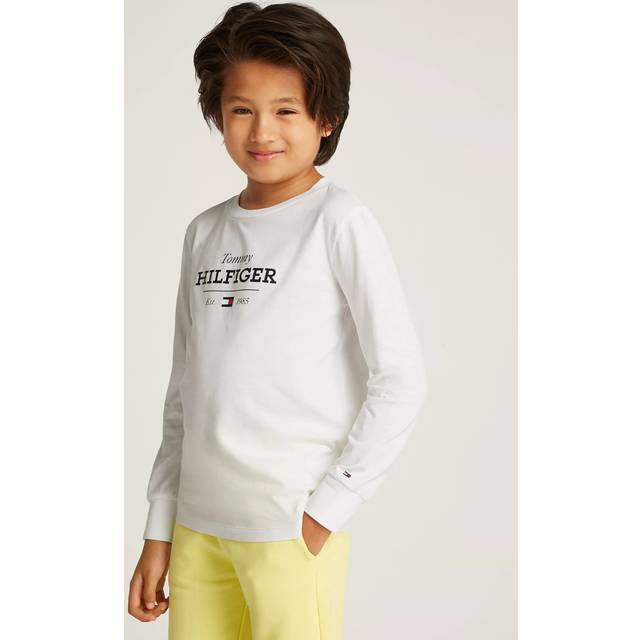 Tommy Hilfiger Kids' 1985 Logo Long Sleeve T-Shirt, White