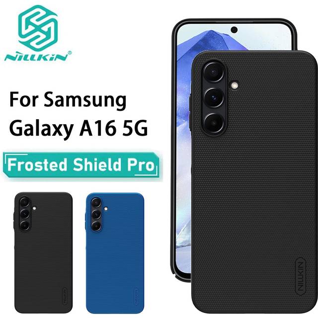For Samsung Galaxy A16 5G Phone Case Nillkin Super Frosted Shield Hard PC+TPU Shell Shockproof Back Cover Samsung Galaxy A16 5G svart