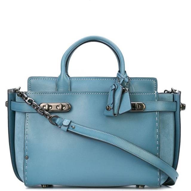 Coach - Double Swagger tote - women - Leather - One Size - Blue