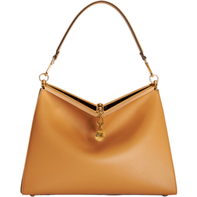 Etro, Sac Vela En Cuir Grand Modèle, Femme, Marron Clair - UNI