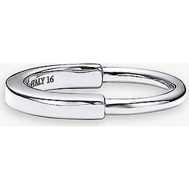 Tiffany & Co Womens White Gold Lock 18ct White-gold Ring 10 - WHITE GOLD