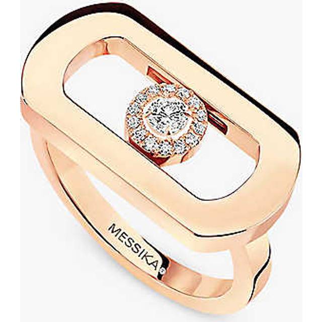 Messika Womens Pink Gold so Move 18ct Rose-gold and 0.1ct Diamond Ring N.5 - PINK GOLD