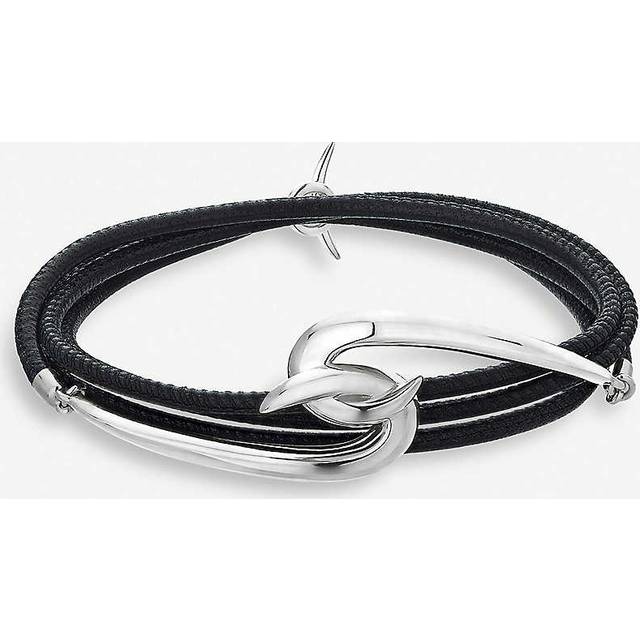 Shaun Leane Womens Silver (silver) Hook and Leather Bracelet M - silver (Silver)