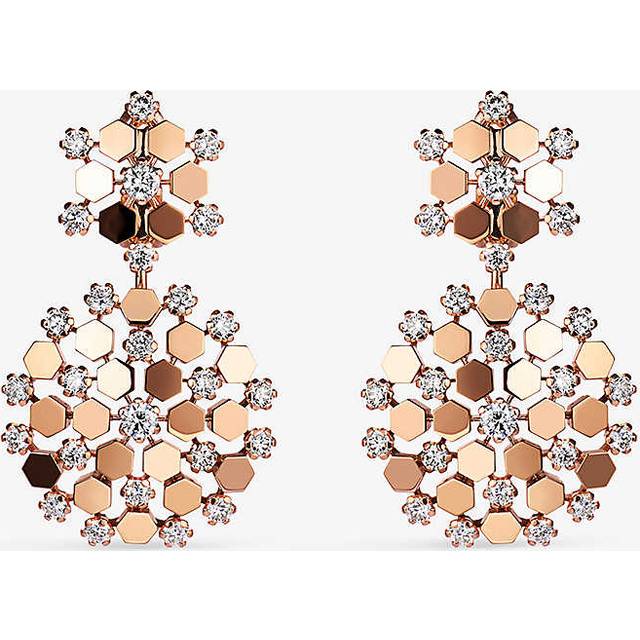 Bee De Chaumet 18ct Rose-Gold and 3.58ct Brilliant-Cut Diamond Earrings