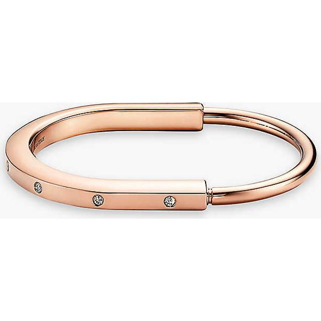 Tiffany & Co Tiffany Lock 18ct Rose-Gold and 0.31ct Diamond Bangle Bracelet