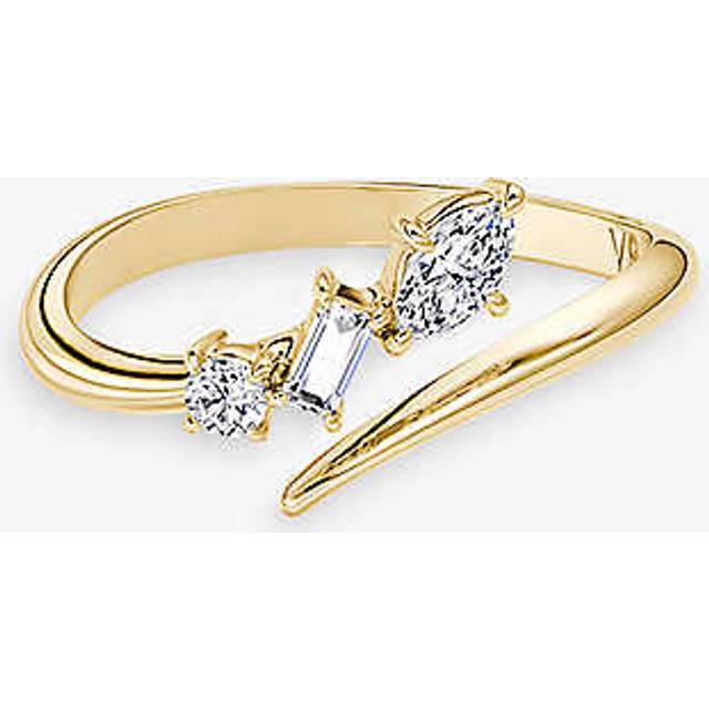 Vrai Womens Yellow Gold Orion 14ct Yellow-gold and 0.19ct Round Brilliant, Marquis Baguette-cut Lab-grown Diamond Ring K - YELLOW GOLD