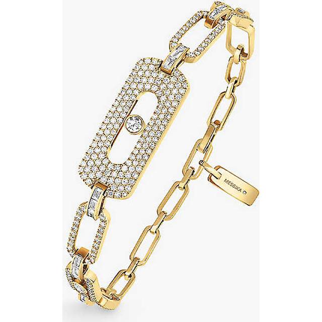 Messika Womens Yellow Gold Move Link 18ct Rose-gold and 0.82ct Diamond Bracelet 1 Size - YELLOW GOLD