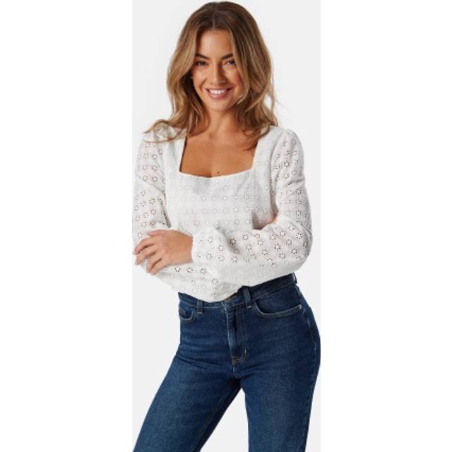 Broderie Anglaise Square Neck Blouse