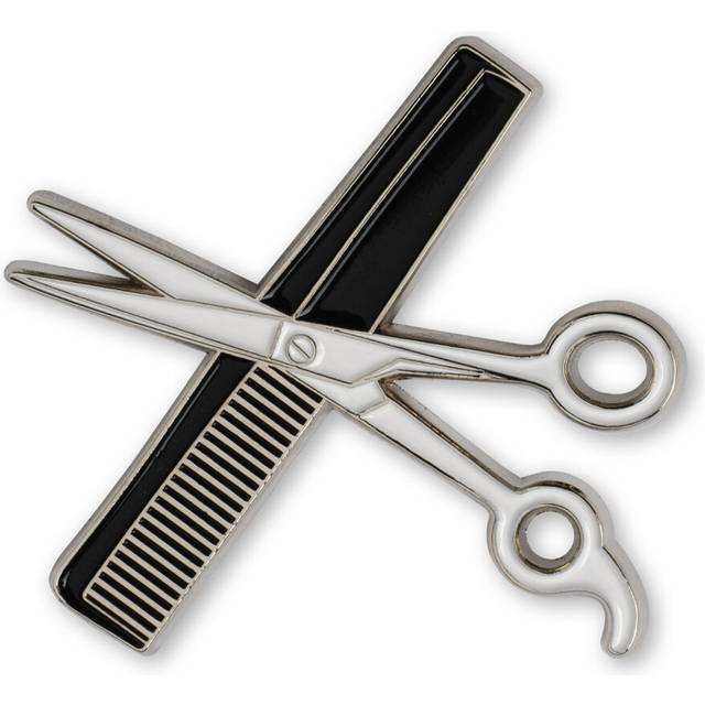 MD Barber Shear & Comb Lapel Pin