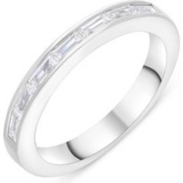 Platinum 0.52ct Diamond Baguette Cut Channel Set Half Eternity Ring - L