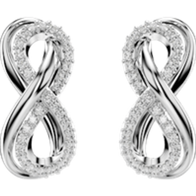 Swarovski Hyperbola Rhodium Plated Crystal Infinity Earrings