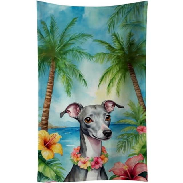 Carolines Treasures DAC6455KTWL 25 x 15 in. Italian Greyhound Luau Kitchen Towel