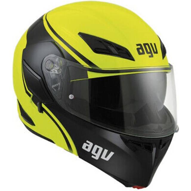 Modular helmet agv compact course black and yellow fluorescent glossy size s