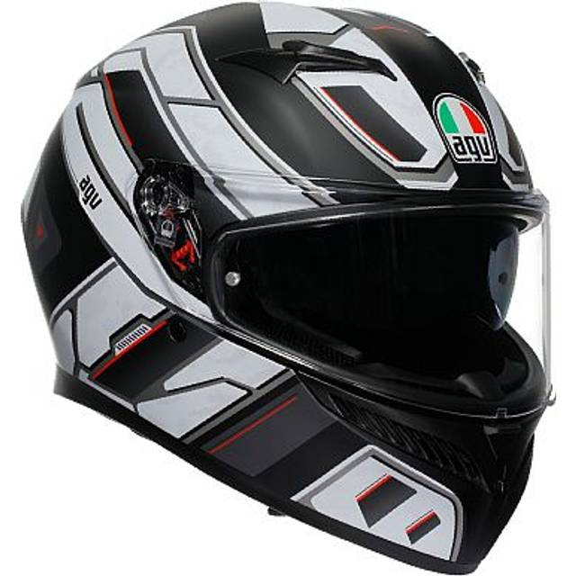 AGV K3 Rivia Integraalhelm - Mat Zwart/Wit/Rood