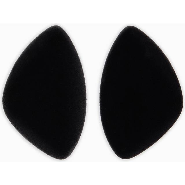 Oversized geometric-shaped flocked earrings