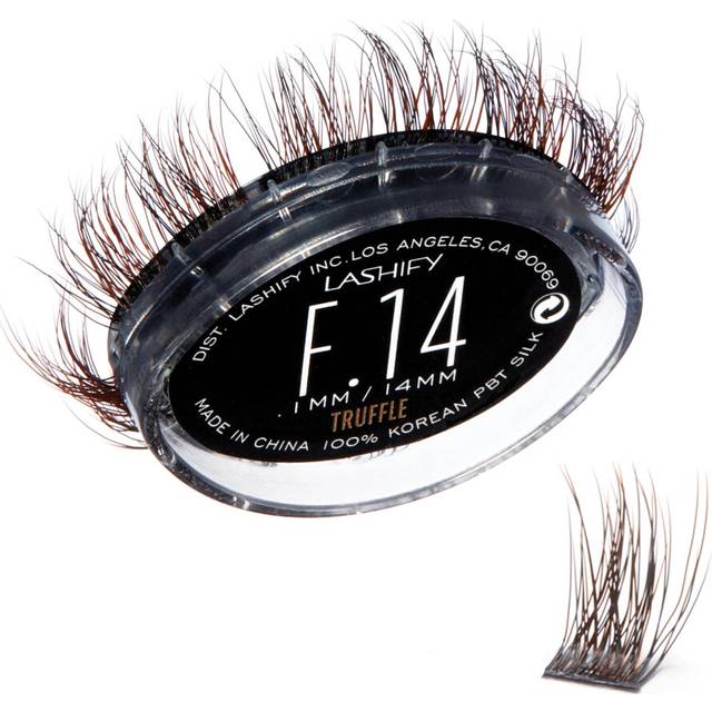 Lashify Fluffy 14mm Gossamer DIY Eyelash Extensions Refill  Truffle Color  Easy False Lashes To Add Fullness and Dimension