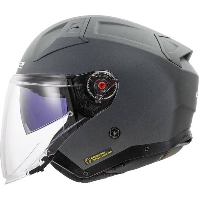 LS2 OF603 Infinity II Solid, open face helmet , color: Matt-Grey , size: M