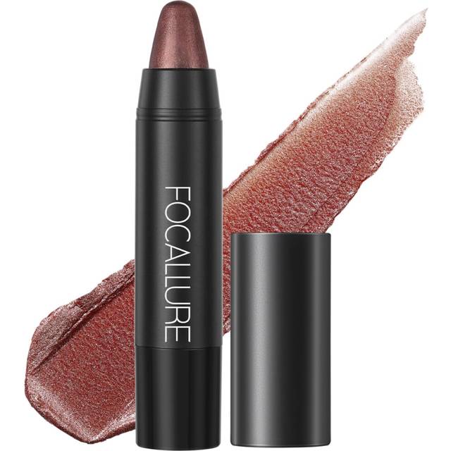 FOCALLURE Ultra Chic Metallic Lipstick Rich Vitamin E Lip Crayon Lightweight Shinning Color without Drying or Fading Long Lasting Lips Makeu