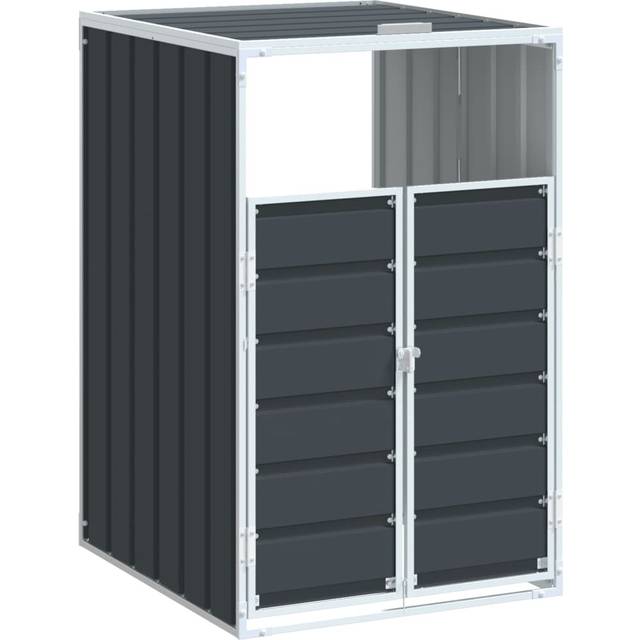 vidaXL Wheelie Bin Storage for Single Bin Anthracite 72x81x115 cm Steel