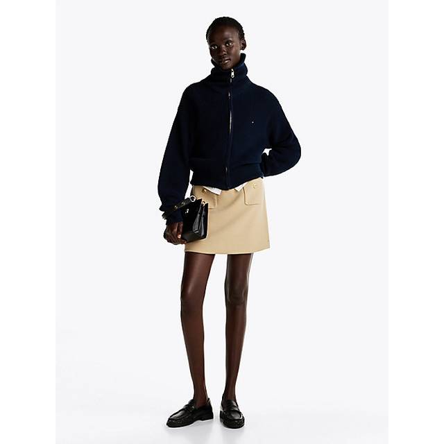 Tommy Hilfiger Punto Short Skirt Dam Korta Kjolar Stl. 42 - Från Magasin - Classic Beige Htr (42)